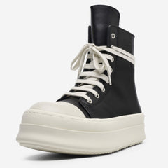 Eco Leather Platform Sneakers Side Zipper